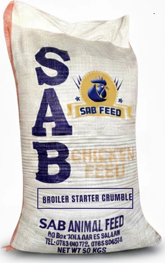 Mfuko halisi wa SAB FEED Broiler Starter Crumble — 50 kg